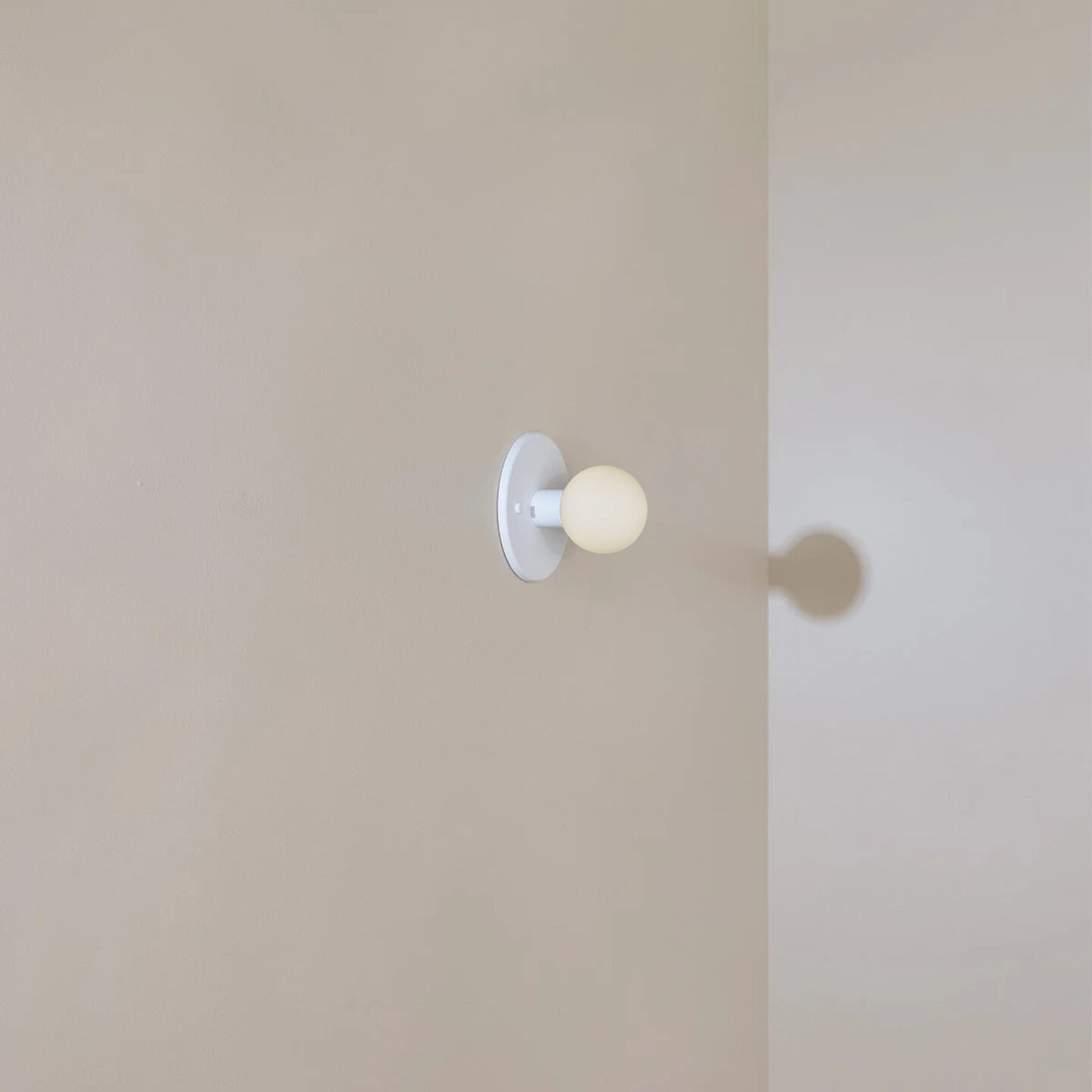 Orb Surface Sconce Mini White Satin